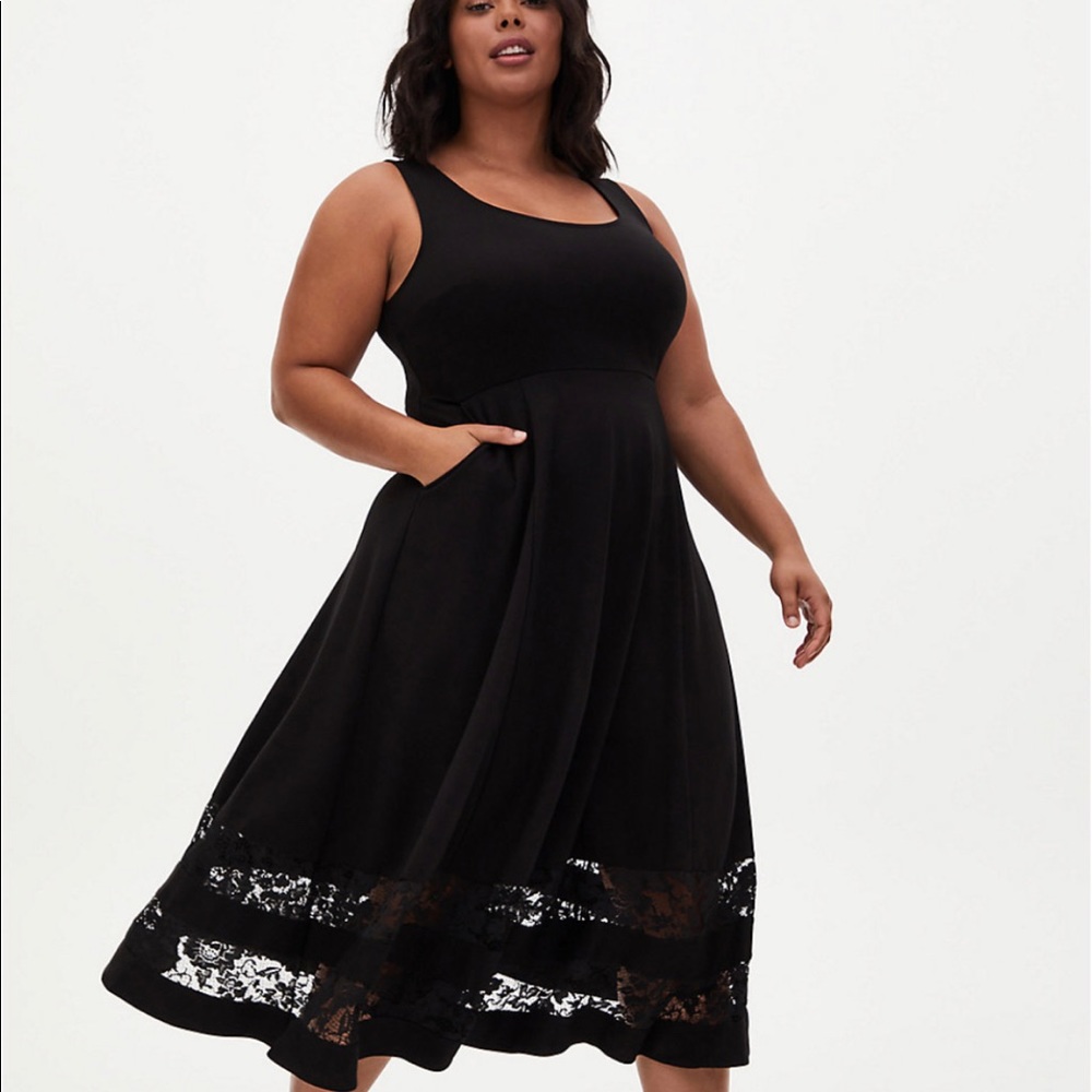 Torrid Premium Ponte Tea Length Dress - Size 3